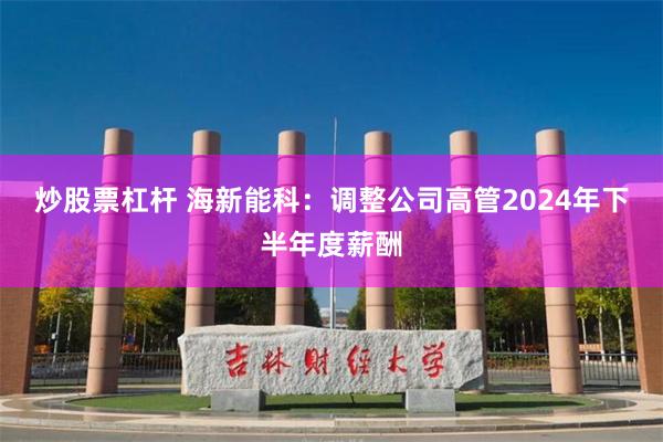 炒股票杠杆 海新能科：调整公司高管2024年下半年度薪酬