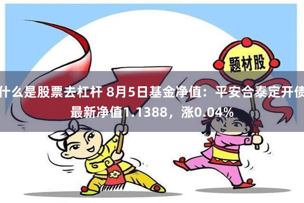 什么是股票去杠杆 8月5日基金净值：平安合泰定开债最新净值1.1388，涨0.04%