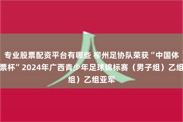 专业股票配资平台有哪些 柳州足协队荣获“中国体育彩票杯”2024年广西青少年足球锦标赛（男子组）乙组亚军