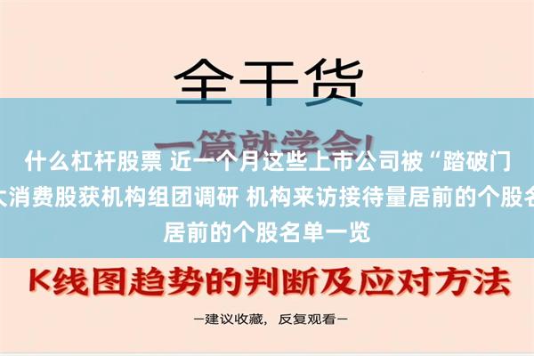 什么杠杆股票 近一个月这些上市公司被“踏破门槛”！大消费股获机构组团调研 机构来访接待量居前的个股名单一览